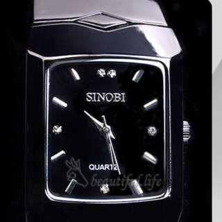 Finely craft black round dial with silver color index markers