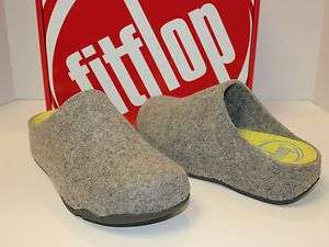 FitFlop Shuv grey marl felt womens clog shoes NEW  