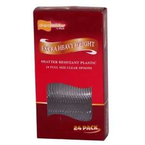   Heavy Weight 24 Ct Clear Spoons Case Pack 24 by DDI