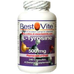  L Tyrosine 500mg (240 Capsules)