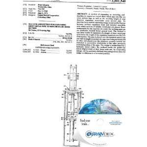 NEW Patent CD for MACHINE AND METHOD FOR EXPANDING SHEET METAL PIPE TO 
