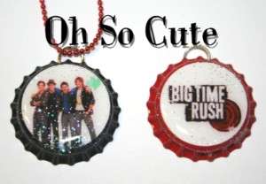 OhSoCute Big Time Rush Pendent Bottle Cap Necklace Set  