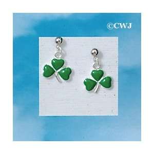  EP   C1895   Irish Three Leaf Clover   Post Earrings Arts 