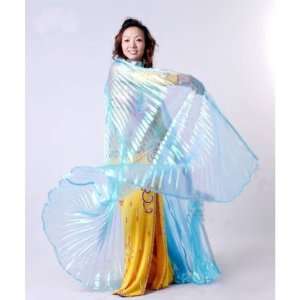 Light Blue Handmade Belly Dance Costume IsIs Wings New with 2 free 