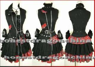 Gothic Lolita Punk Dress Cosplay Coat Dress Custom made  