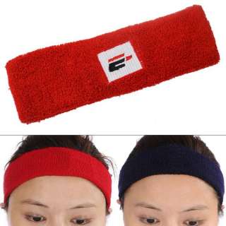 Sports Cotton Colour Sweatband Headband Head set #8091  
