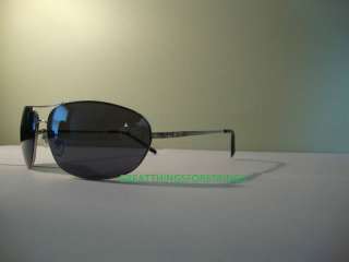 Designer Sunglasses Silver Frame Black Clear Lenses NEW  