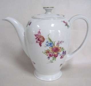   China Floral Winifred Coffee Pot Sugar and Creamer Set  