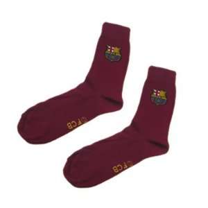 Barcelona Childrens Claret Socks   Size 4 6  Sports 