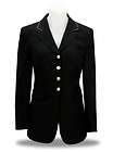   RJ Classics Sterling Collection Dressage Coat   Black/Silver 8 Regular