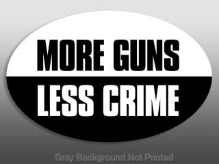 More Guns, Less Crime Sticker  pro gun decal decals 2nd  