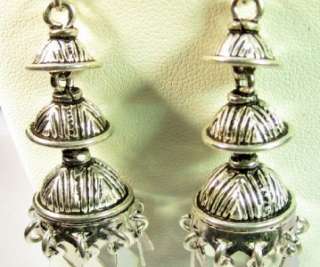 Sterling Silver 925 Chandelier Dangle Pierced Earrings  