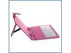 Pink Leather Case with Wired Keyboard for 8 Tablet PC  
