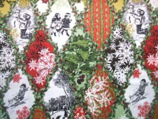 Wintergraphix III Christmas Argyle Diamond Holly Fabric  
