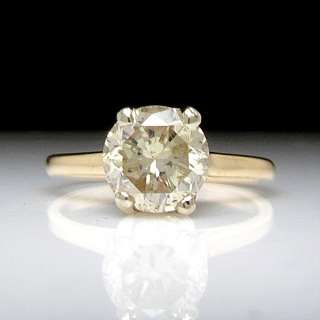 Gold 1.35ctw Round Diamond Solitaire Engagement Ring  