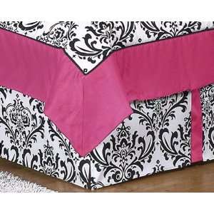  Isabella Hot Pink Black Bed Skirt by JoJo Designs Pink 