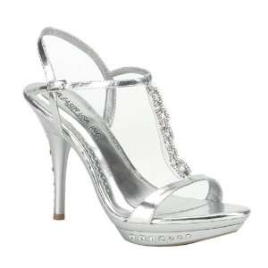  PLEASER MONET 10 Silver Met Pu Platform 