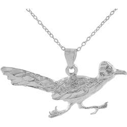 Sterling Silver Large Road Runner Necklace  
