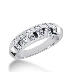 14k Gold Diamond Anniversary Wedding Ring 12 Princess Cut Diamonds 0 