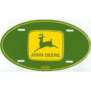  John Deere Logo Oval Metal License Plate Automotive