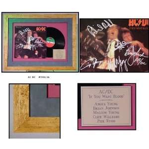  Ac/Dc Autographed/Hand Signed Album Cover Sports 