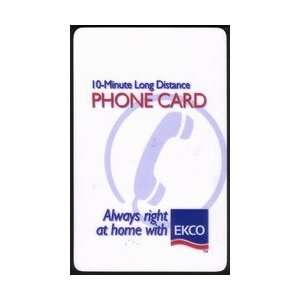 Collectible Phone Card EKCO Always right at home with EKCO (Kitchen 