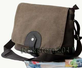   Mens Canvas Shoulder Messenger Book Bag Schoolbag Hangbag  