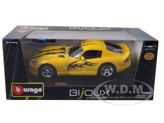   car of 1996 Dodge Viper GTS Coupe Yellow die cast car by Bburago
