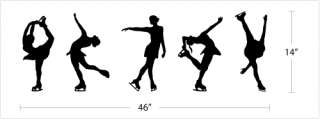 figure skating trick wall art decals stickers size inches