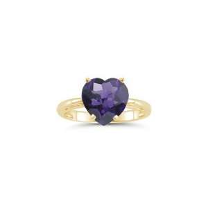  0.67 Cts Amethyst Solitaire Ring in 14K Yellow Gold 7.0 