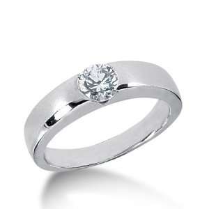  0.35 Ct Diamond Engagement Ring Round Prong Solitaire 14k 