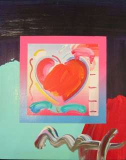 Peter Max Heart on Blends Mixed Media Paper  