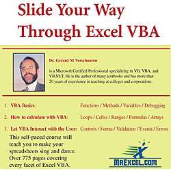 Mr. Excel Slide Your Way Through Excel VBA CD ROM  