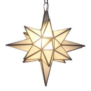 Moravian Star 14.5 Frosted Glass Pendant Lamp Light