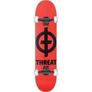  Threat Cast Complete Skateboard   8.0 Red/Black w/Spitfire 