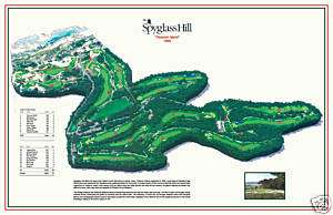 Spyglass Hill Golf Course  course map print  