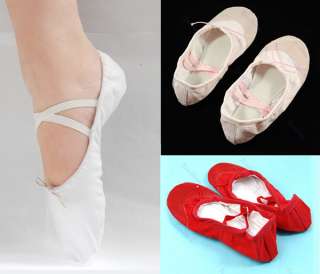 Canvas Ballet Dancing Dance Lady Women Shoes 3 Colors Size 5 8.5 
