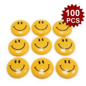  100 Pcs of Super Power Smile face Magnets, 1.6 inch 