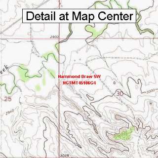 USGS Topographic Quadrangle Map   Hammond Draw SW, Montana (Folded 