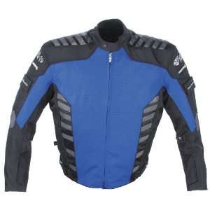   Airborne Mens Textile Motorcycle Jacket Blue/Black Large L 9051 2204