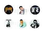 Drake set of 6 ONE INCH BUTTONS 1 Pins Rapper Hip Hop
