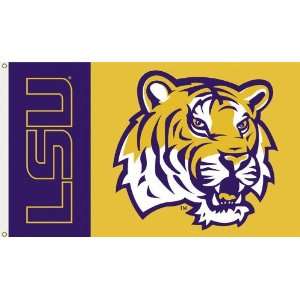  NCAA Louisiana State Fightin Tigers 3 by 5 Foot Flag with 