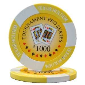  (25)11.5 Gram Tournament Pro Poker Chip $1000 Sports 