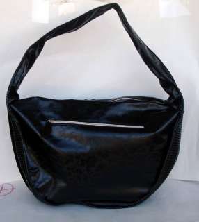 Nicole Lee Huge Black Bowtie Floral Design Handbag Tote  