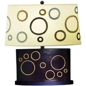    20523 Maruko Art Glass Table Lamp, Circles Pattern