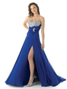   Sexy Blue Wedding Dress Evening Dress Prom/Ball Gown Custom Size 2 28