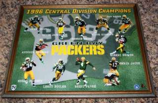 1996 Green Bay Packers Framed Wall Plaque Brett Favre  