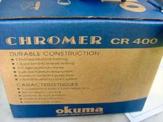 NEW OKUMA CHROMER CR 400 RIGHT HAND HEAVY DUTY REEL  