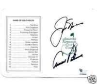   Nicklaus Arnold Palmer Signed Autograph PGA Golf Masters Scorecard