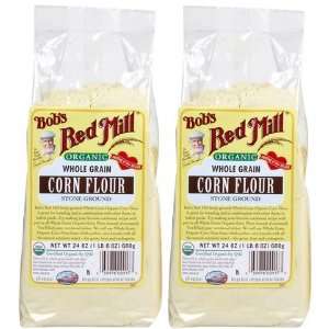  Bobs Red Mill Organic Corn Flour, 24 oz, 2 ct (Quantity 